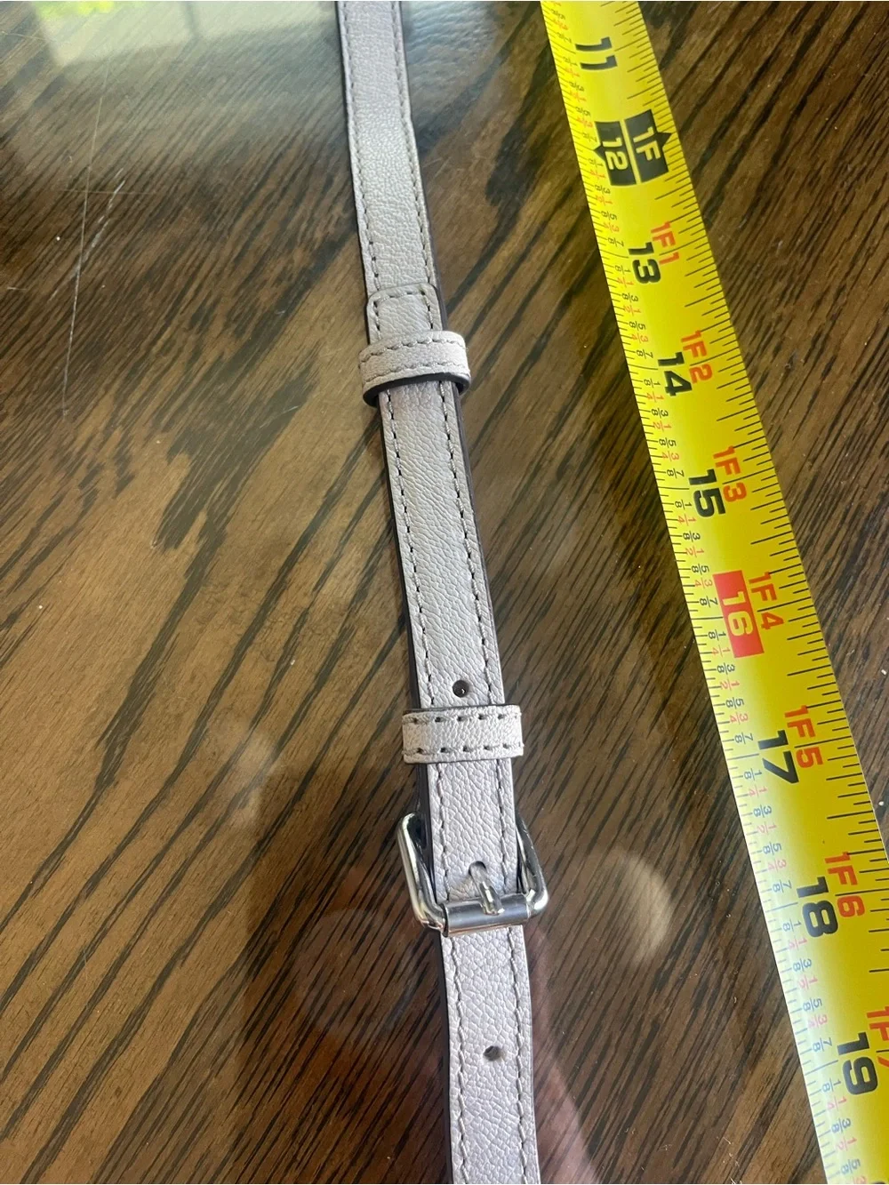 Michael Kors Gray Purse Strap with Nickel Chain